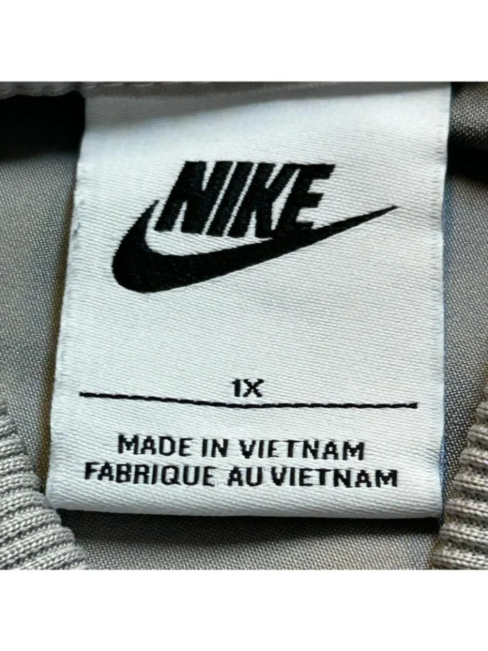 Nike Air Jacket Womens 1X Satin Bomber Windbreaker Full Zip Drawcord Swoosh Crop
